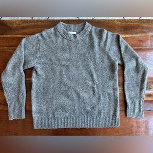 American Eagle Outfitters Women's Ribbed Crewneck Sweater - Heather Gray